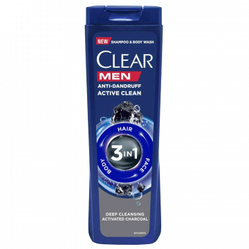 شامپو ضد شوره مو مردانه 3In1 Active Clean کلییر 400 میلی لیتری